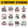 12pcs Christmas Book Club Stickers Pack for Cozy Readers, Book Lovers Winter Reading Fans Cute Bookmas Quotes, Fireplaces, Snowmen, Nutcracker & Holiday TBR Vinyl Decals for Laptop, Bottle 3 Inches view 2