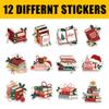 12pcs Christmas Bookmas Stickers Pack For Holiday Readers, Cozy Book Lovers Winter Reading Fans Festive Book Stacks, Holly Decor Bookish Christmas Quotes Vinyl Decals For Water Bottle, Laptop 4 Inches view 2