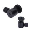 Mini Tripod Ball Head Mount Geared, Aluminum Alloy Ball Head with 1/4 Inch Screw and Hot Shoe Adapter, Compact Black - Durable Craftsmanship, Lightweight and Portable for DSLR (Black Ball) view 2
