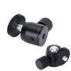 Mini Tripod Ball Head Mount Geared, Aluminum Alloy Ball Head with 1/4 Inch Screw and Hot Shoe Adapter, Compact Black - Durable Craftsmanship, Lightweight and Portable for DSLR (Silver Ball) view 4