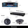 Vaiyer Home Audio System Kit - 2000 W Bluetooth Amplifier w/ 10 Qty of 5.25" Frameless Ceiling Speakers 175 W Each, 6-Ch Speaker Selector w/Volume Control, 500 ft Speaker Wire & Remote view 2