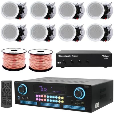 Vaiyer Home Theater System Kit, 2000 W Bluetooth Amplifier