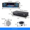 Vaiyer Home Theater System Kit - 2000 W Bluetooth Amplifier w/ 8 Qty of 5.25" Framed Ceiling Speakers 175 W Each, 4-Ch Speaker Selector, 500 ft Speaker Wire & Remote for Home, Office, Restaurant view 2