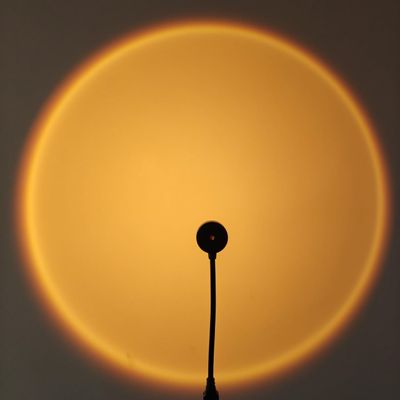 2-Pack Sunset Lamp Projector, Modern Sun Pattern Atmosphere Light, 360 Adjustable USB LED Night Light for Bedroom Decor, Photography, Party - ABS Material Projection Lamp (Warm White)
