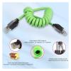Spring Wire RJ45 8Pin Kilomega Network Cable with Shielded Ethernet Cable Camera CA6TA 8-core Male to Male Industry PUR Line(Green,20 Meters) view 4