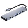 8-in-1 TY>pe C Docking Station, Featuring A USB Hub with RJ45 and PD Ports(6 in 1) view 1