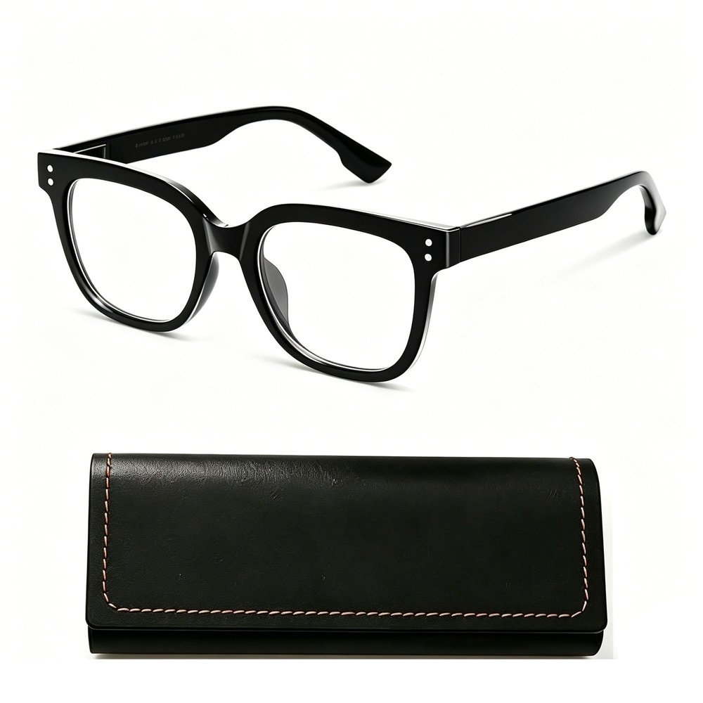 JCBCKJ Blue Light Blocking Glasses For Men And Women, Featuring Anti-Eye Fatigue And UV Protection Functions, Ideal For Computer Games, TV, Mobile Phones, Etc Wearing glasses box