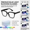JCBCKJ Blue Light Blocking Glasses For Men And Women, Featuring Anti-Eye Fatigue And UV Protection Functions, Ideal For Computer Games, TV, Mobile Phones, Etc Wearing glasses box view 3