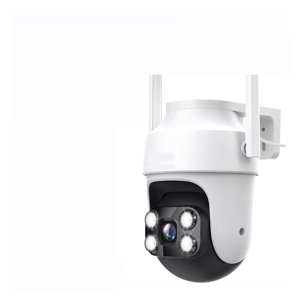 LNBBEQ 2.5K4MP HD Outdoor Camera PTZ Smart Home Wi-Fi Camera CCTV Night Vision Siren and Light Alarm IP66 Weatherproof(US Plug)