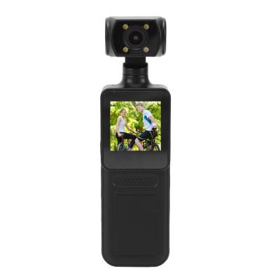 Wisoqu 4K Action Camera, 1.31 Inch HD Screen Anti Shake Sports Camera with 180 Degree Rotating Lens, 1/4 Inch Screw Hole Back Clamp for Cycling