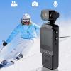 Wisoqu 1080P Action Camera, 1.54 Inch TFT Screen 360 Degree Rotatable Lens with Built in WiFi and Stabilization, for Cycling Motorcycle Vlog POV Recording view 3