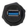 Segrehy USB 3.0 Dual Female Connector Water Double Head Threaded Rear Panel Socket High Speed Transfer Easy Installation Robust Connection System for Industrial Communication Devices view 2