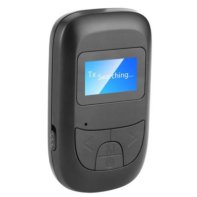 Akozon 5.0 Wireless Audio Adapter Transmitter Receiver with LCD Display for Car PC Speaker