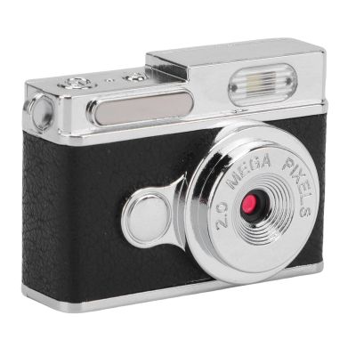 Akozon Keychain Camera 1080P Wide Angle Lens Type C Vintage Compact Camera with Color Screen for Campus Life Records Festival Celebrations (Black)