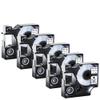 5PK 12mm Label Tapes Compatible with 100 450D Printer Printer Supplies for A45010 A45013 A45020 D1(Black on White) view 1