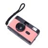 Akozon 35mm Film Camera 28mm F/8 Lens 1/120s Shutter Speed Retro Film Camera with Flash and 27 Color Films (Black Pink) view 3