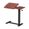 XAWSOP Mobile Standing Desk Laptop Desk Adjustable Solid Wood Bedside Table Foldable and Lifting Mobile Desk Sofa Table on Bed Mobile Computer Desk, view 3