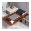 XAWSOP Mobile Standing Desk Laptop Desk Adjustable Solid Wood Bedside Table Foldable and Lifting Mobile Desk Sofa Table on Bed Mobile Computer Desk, view 4