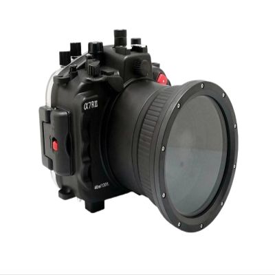40m/130ft Camera Waterproof Housing A7III A7R3 A7RIII A7M3 90mm Lens Underwater Diving Box Case