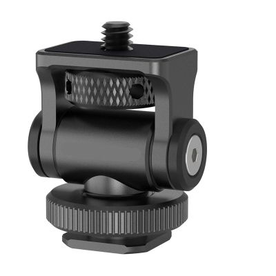 Compatible for 5"&7" Field Monitors/LED/Flash - Cold Shoe Camera Monitor Mount, 180 Tilt 1/4" Screw Holder