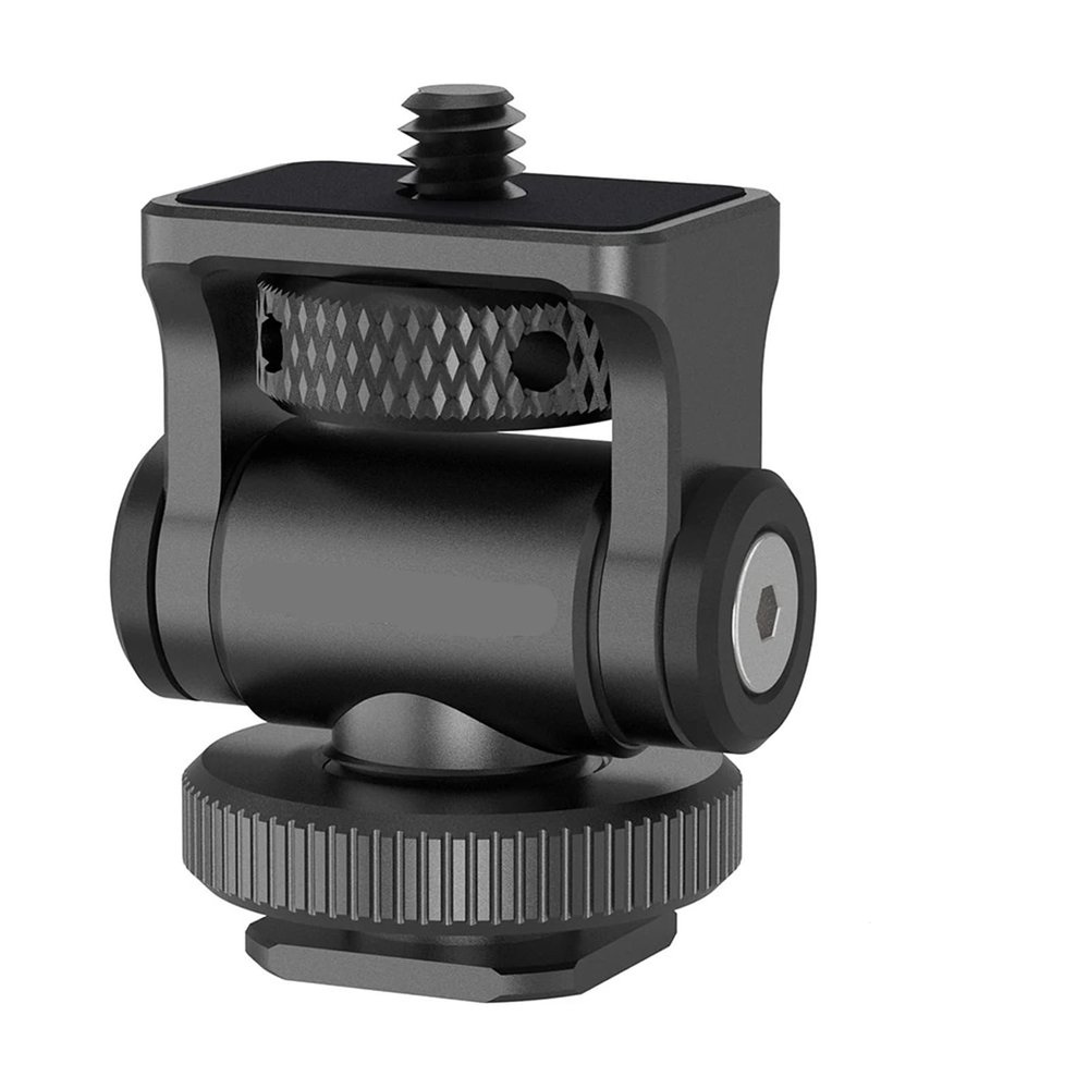 Compatible for 5"&7" Field Monitors/LED/Flash - Cold Shoe Camera Monitor Mount, 180 Tilt 1/4" Screw Holder