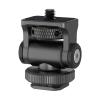Compatible for 5"&7" Field Monitors/LED/Flash - Cold Shoe Camera Monitor Mount, 180 Tilt 1/4" Screw Holder view 2