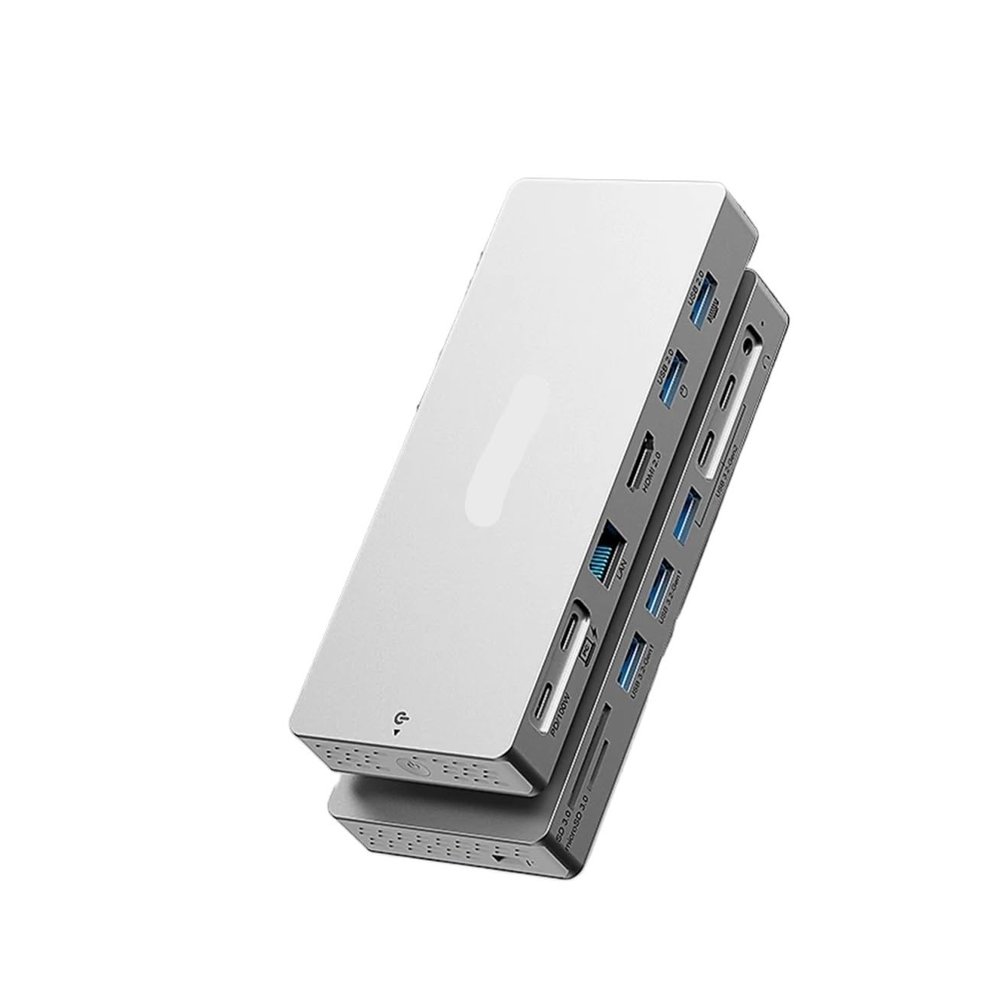14 in 1 Type C Hub Docking Station 4K 60Hz HDTV LAN RJ45 Adapter 10Gbps USB 3.2 Hub SD/TF Reader 3.5mm PD100W