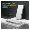 14 in 1 Type C Hub Docking Station 4K 60Hz HDTV LAN RJ45 Adapter 10Gbps USB 3.2 Hub SD/TF Reader 3.5mm PD100W view 2