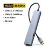 10Gbps USB C Hub Type C to 4K60Hz HDMI Adapter,3USB 3.1 Gigabit Ethernet PD 100W,Docking Station for Mac Book Pro Air M2 M1(Khaki) view 2
