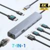 10Gbps USB C Hub Type C to 4K60Hz HDMI Adapter,3USB 3.1 Gigabit Ethernet PD 100W,Docking Station for Mac Book Pro Air M2 M1(Khaki) view 3