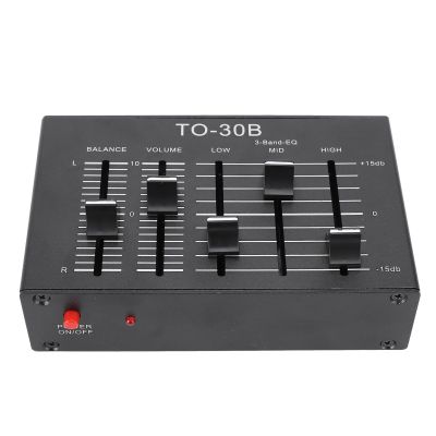 Badafaci Equalizer Car Audio Stereo Preamp, Metal Design, High Fidelity Sound with Bass Treble Control, for Cars and DJ Equipment