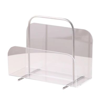 CWENZXDIA Vinyl Record Storage Acrylic Vinyl Record Display Rack Storage CD Organizer Stand for Magazines Books Holder(Transparent)