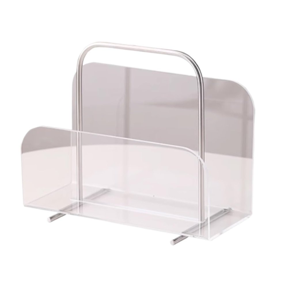 CWENZXDIA Vinyl Record Storage Acrylic Vinyl Record Display Rack Storage CD Organizer Stand for Magazines Books Holder(Transparent)