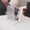 CWENZXDIA Vinyl Record Storage Acrylic Vinyl Record Display Rack Storage CD Organizer Stand for Magazines Books Holder(Transparent) view 4