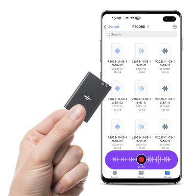 136GB Magnetic Voice Recorder - Lymorvex Voice Activated Recorder AI-Intelligent Noise Reduction, 4800 Hours Recording Device & USB-C Audio Recorder for Lectures, Meetings, Interviews