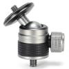 Hot Shoe Mount Adapter Mini Ball Head, 1/4 Inch Tripod Screw, 360 Degree Swivel - Durable Aluminum Alloy, Compact Design for DSLR Camera view 1