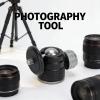 Hot Shoe Mount Adapter Mini Ball Head, 1/4 Inch Tripod Screw, 360 Degree Swivel - Durable Aluminum Alloy, Compact Design for DSLR Camera view 4