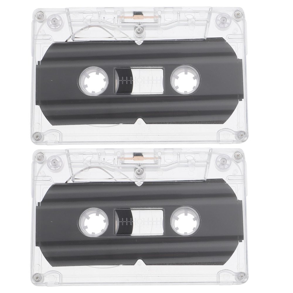 SEWACC 2pcs Blank Cassette Tapes, 30 Min Recording Audio Tapes, Dictating Microcassette for Speech Music Recording, 3. 93 X 2. 55 X 0. 39 Inches