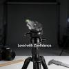 Ball Head Mount Geared Tripod, Aluminum Alloy, Black, 294g - Level Corrector, 360 Degree Rotation, Precise Horizontal view 3