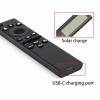 2pack BN59-01385A Solar Voice Remote Replacement with Bluetooth Rechargeable Solar Cell for Samsung Smart TVs Frame Neo LED Ultra HD Series,4 Shortcut Buttons, Black view 3
