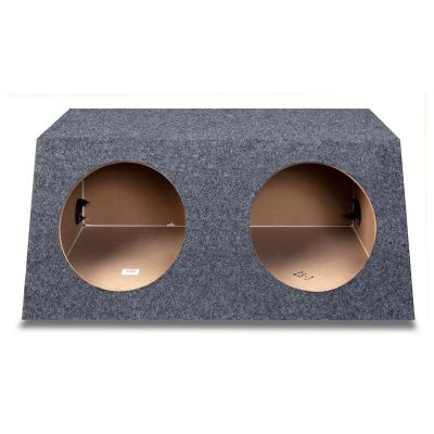 Dual 10-Inch Slanted Hatchback Sealed Subwoofer Enclosure, Car Audio Stereo Box