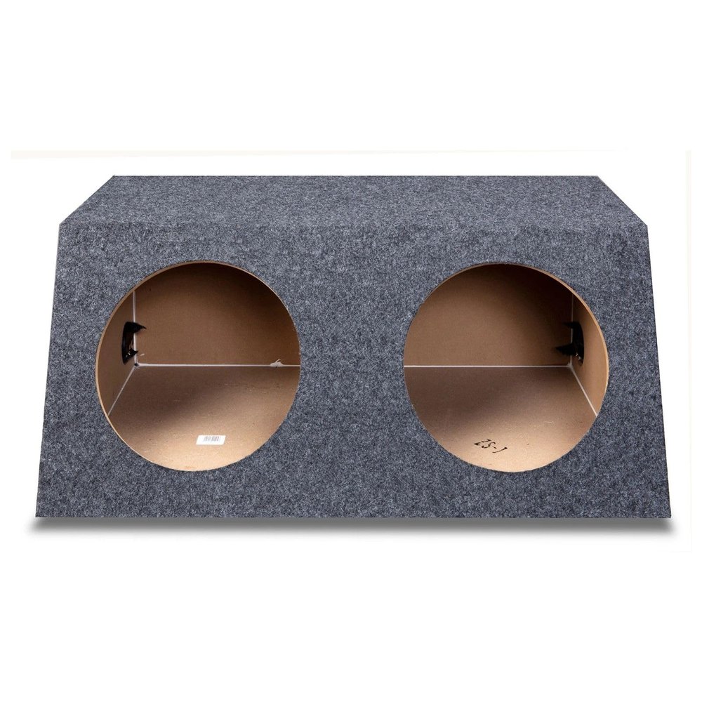 Dual 10-Inch Slanted Hatchback Sealed Subwoofer Enclosure, Car Audio Stereo Box