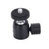 Mini Tripod Ball Head with 1/4 Inch Screw and Hot Shoe Mount Adapter, Aluminum Alloy Compact Size - Rotation, Durable Design for DSLR Camera and Ring Light (Silver Ball) view 2