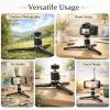 Mini Desktop Tripod with 360 Rotating Ball Head, 4kg Load Capacity, Aluminum Alloy, Anti Slip Silicone Feet - Versatile Camera and Projector Stand, Portable and Stable for Indoo view 3