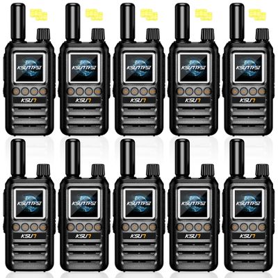 Lifetime Free Global Rapid Walkie Talkies Unlimited Range Nationwide PTT 4G LTE PoC Long Range Two Way Radios 5000 Miles Long Distance for Family,Logistics,Construction (10 Pack with SIM)
