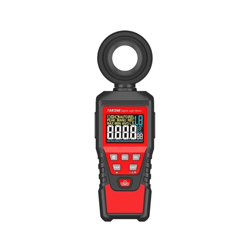 Light Meter, Illuminance Meter Handheld Illuminance Meter High Precision Illuminance Meter 100000LUX, Illuminance Meter Handheld Ambient Temperature Measuring Instrument(A)