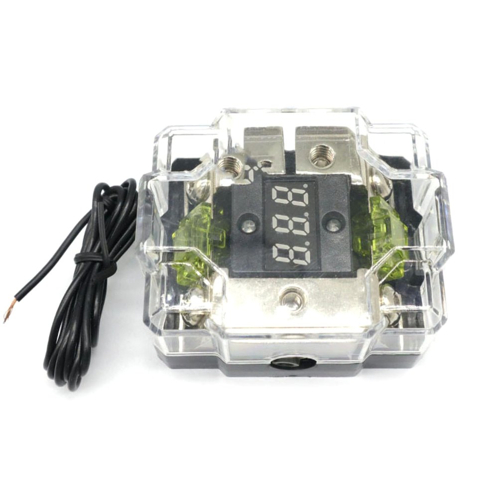 100A Car Audio Amplifier Fuse Holder Power Fuse Distribution Block Splitter 1 in 2 Out