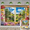 Easter Backdrop 8x6FT Spring Garden Window Photography Backgroung for Easter Party Wedding Birthday Baby Shower Photo Booth Banner view 1
