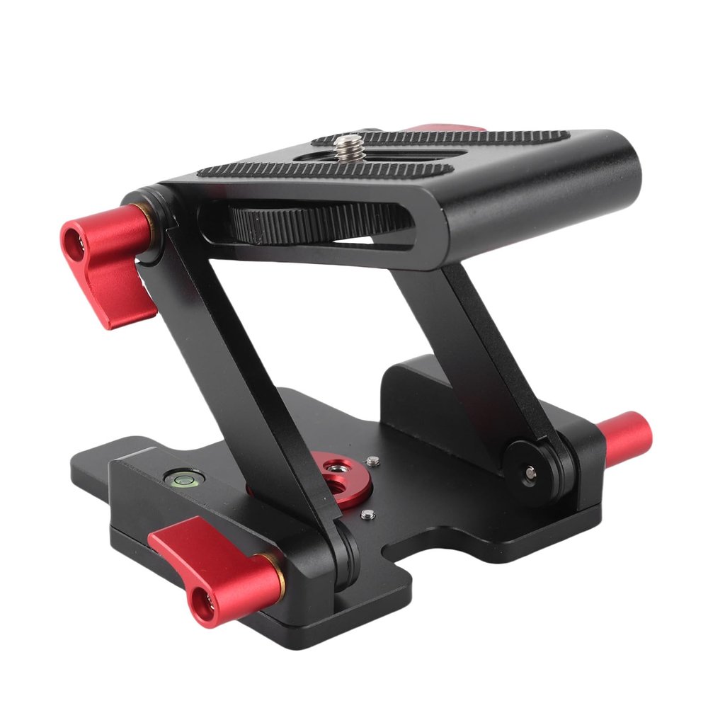 Ball Head Mount Geared Tripod Z - Shaped Aluminum Alloy Foldable Desktop Holder 1.5kg Load - Lightweight Compact Design with Quick Release Plate for Cameras and Camcorders
