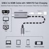 USB C to HDMI 2.1 Cable 6.6FT with 140W Charging, 4K@240Hz and 8K@60Hz, HDR - Thunderbolt to HDMI Cable for Mac Mini, MacBook Pro/Air, ThinkPad, iPhone 17, iPad, Galaxy, Switch, Android Phone,TV view 2
